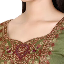 KIDAR Ethnic Motifs Printed Unstitched Dress Material image 2