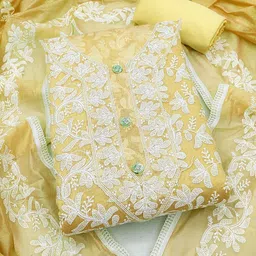 KALINI Ethnic Motifs Embroidered Unstitched Dress Material image 2