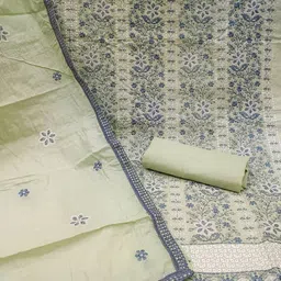 MANVAA Floral Embroidered Unstitched Dress Material image 2