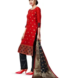 MANVAA Ethnic Motifs Woven Design Unstitched Dress Material image 2