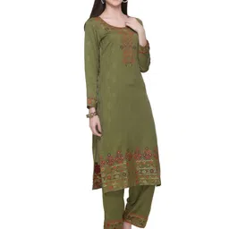 KIDAR Ethnic Motifs Printed Unstitched Dress Material image 4