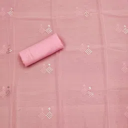 KALINI Ethnic Motifs Sequinned Embroidered Unstitched Dress Material image 4