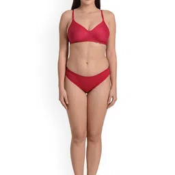 mod & shy Non Padded Bra With Mid-Rise Briefs image 3