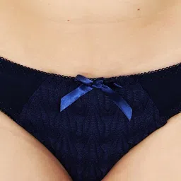 BRACHY Self Design Lace Heavily Padded Bra With Mid-Rise Brief image 4