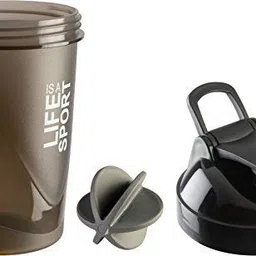 groupers Gym Duffle Polyester Bag With Wrist Band/Gloves/Shaker Bottle -400 ML Fitness Accessory Kit Kit image 2