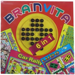 white popcorn Brainvita 6 in 1 Game For All Ages Board Game Accessories image 2