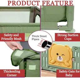 metreno Baby Playpen for Kids Safety Mesh for Babies Infant Play Yard Play Area image 2