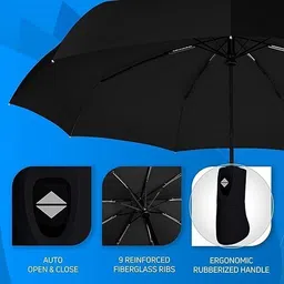nicbex 3 Fold with Auto Open and Close Umbrella For Man Women Wind Resistant Umbrella Umbrella image 2