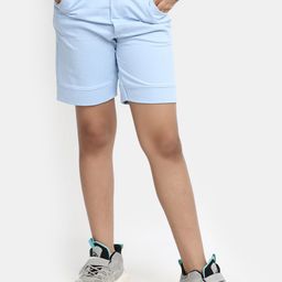 V-Mart Boys Twill Weave Mid Rise Cotton Shorts-picture-9