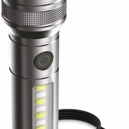 Dual Source Torch Light with COB Light Long Range Laser Beam and Fast Charger 6 hrs Torch Emergency Light-image-36