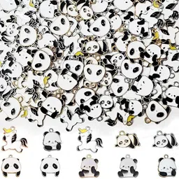 qroof 12 pcs of Alloy Charms Panda-picture-19