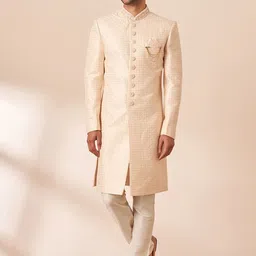 Manyavar Men Self-Design Sherwani Set-picture-30