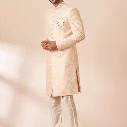 Manyavar Men Self-Design Sherwani Set image 5
