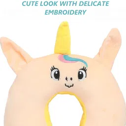baby blocks Polyester Fibre Baby Pillow Pack of 1 Animals Baby Neck Pillow for Head Shaping | Neck Support | Unicorn Shape | image 2