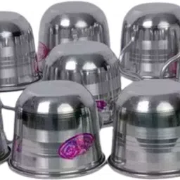 veatool Stainless Steel Heavy-Quality Stainless Steel Tea Cup Set 12Piece Durable Cups for Home & Office image 1
