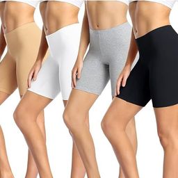 diving deep Pack of 4 Solid Women Multicolor Sports Shorts-picture-47