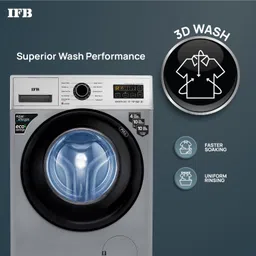 ifb 6.5 kg Steam Wash, Hard Water Wash, Active Color Protection Fully Automatic Front Load Silver image 5