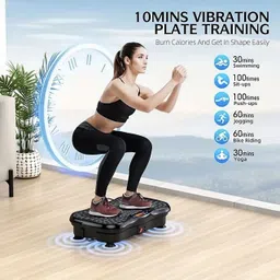 TENS Body Slimming Exercise Machine Fitness Vibration Plate of Good Material Vertical Direction Vibration Platform Machine with Bluetooth Speaker Massager image 3