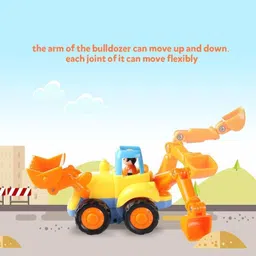 razz bazz Construction Toy Play Set|Excavator, Dumper, Cement Mixer & Tractor Trolly-268-picture-33