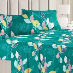 vas collections Cotton King Flat 160 TC Floral Bedsheet-picture-28