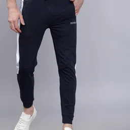 The Indian Garage Co Men Navy Blue Solid Slim-Fit Joggers-picture-39