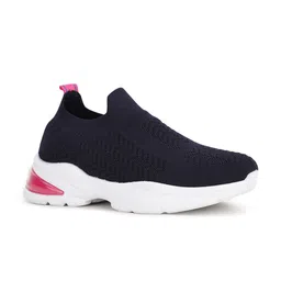 North Star Women Navy Blue Woven Design Slip-On Sneakers-picture-24