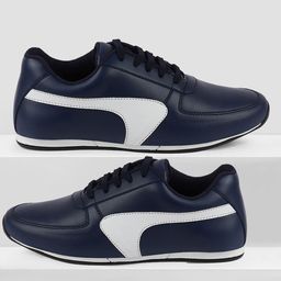 FAUSTO Men Blue PU Slip-On Sneakers-picture-34