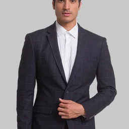 Park Avenue Men Checked Single-Breasted Formal Blazer-picture-43