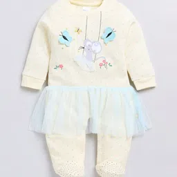 Moms Love Infant Girls Embroidered Pure Cotton Romper image 1