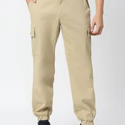Thomas Scott Men Comfort Mid-Rise Easy Wash Cargo Trousers-image-56
