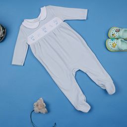 One Friday Infants Girls Smocked Cotton Sleepsuit-image-19