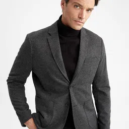 DeFacto Men Single-Breasted Casual Blazer-image-66