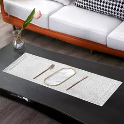 Dakshya Industries Silver Toned Textured Table Runners-image-90