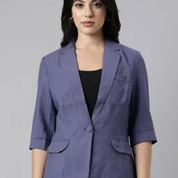 SHOWOFF Notched Lapel Collar Single Breasted Slim-Fit Blazer image 4