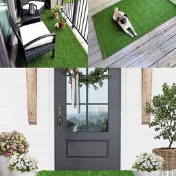 LUXEHOME INTERNATIONAL Green Artificial Grass Floor Runner-picture-5