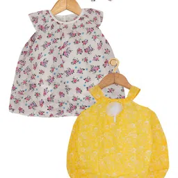 Creative Kids Infant Girls Pack Of 2 Printed Romper Dresses-picture-37