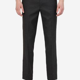Greenfibre Men Tailored Easy Wash Mid Rise Formal Trousers-picture-29