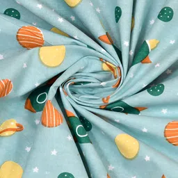 MAFATLAL Green & Yellow Cartoon Characters 144 TC Queen Bedsheet with 2 Pillow Covers image 3