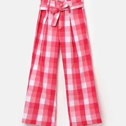 United Colors of Benetton Girls Checked High-Rise Trousers-picture-41