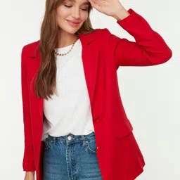 Trendyol Notched Lapel Collar Single-Breasted Blazer-picture-15