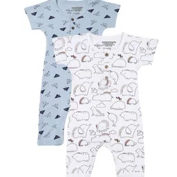 MUSH Kids Pack Of 2 Printed Bamboo Rompers-picture-21