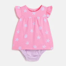 Chicco Infant Girls Printed Pure Cotton Short Sleeve Bodysuit-picture-32