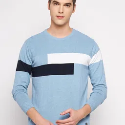 Duke Men Colourblocked Acrylic Pullover Sweater-image-75
