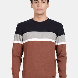 t-base Colourblocked Ribbed Cotton Pullover-picture-40