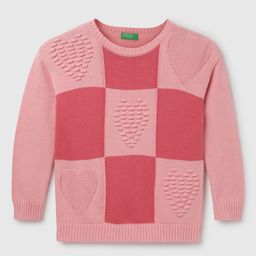 United Colors of Benetton Girls Checked Cotton Pullover Sweater-picture-27
