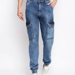 Belliskey Men Blue Faded Relaxed Joggers-picture-13