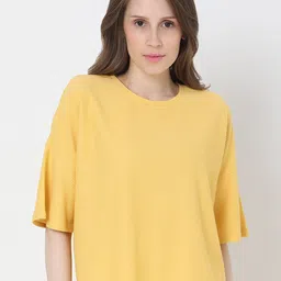 Vero Moda Women Yellow Ribbed Pullover-picture-21