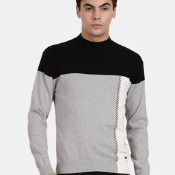 t-base Colourblocked Pullover Cotton Sweatshirt-picture-1