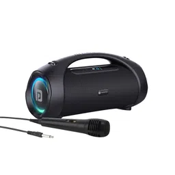 Portronics Black Solid Wireless Bluetooth Portable Speaker With Wired Karaoke Mic-picture-13