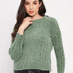 Duke Self Design Cable Knit Acrylic Pullover-picture-32